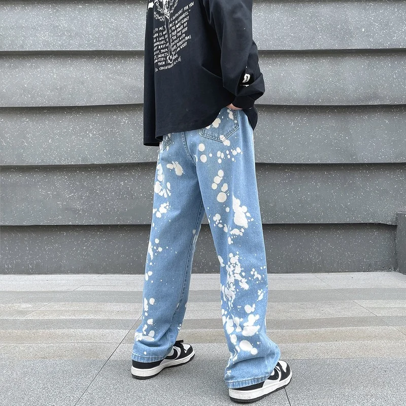 Tie-dye Hip Hop Baggy Jeans Men's Splash-ink Jeans Loose Straight Jean Pants Men High Street Casual Vintage Denim Pants Trousers
Tie-dye Hip Hop Baggy Jeans Men's Splash-ink Jeans Loose Straight Jean Pants Men High Street Casual Vintage Denim Pants Trousers