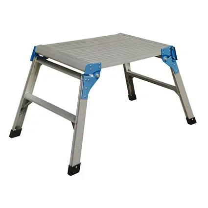 Taburete con plataforma 60x45 cm aluminio
