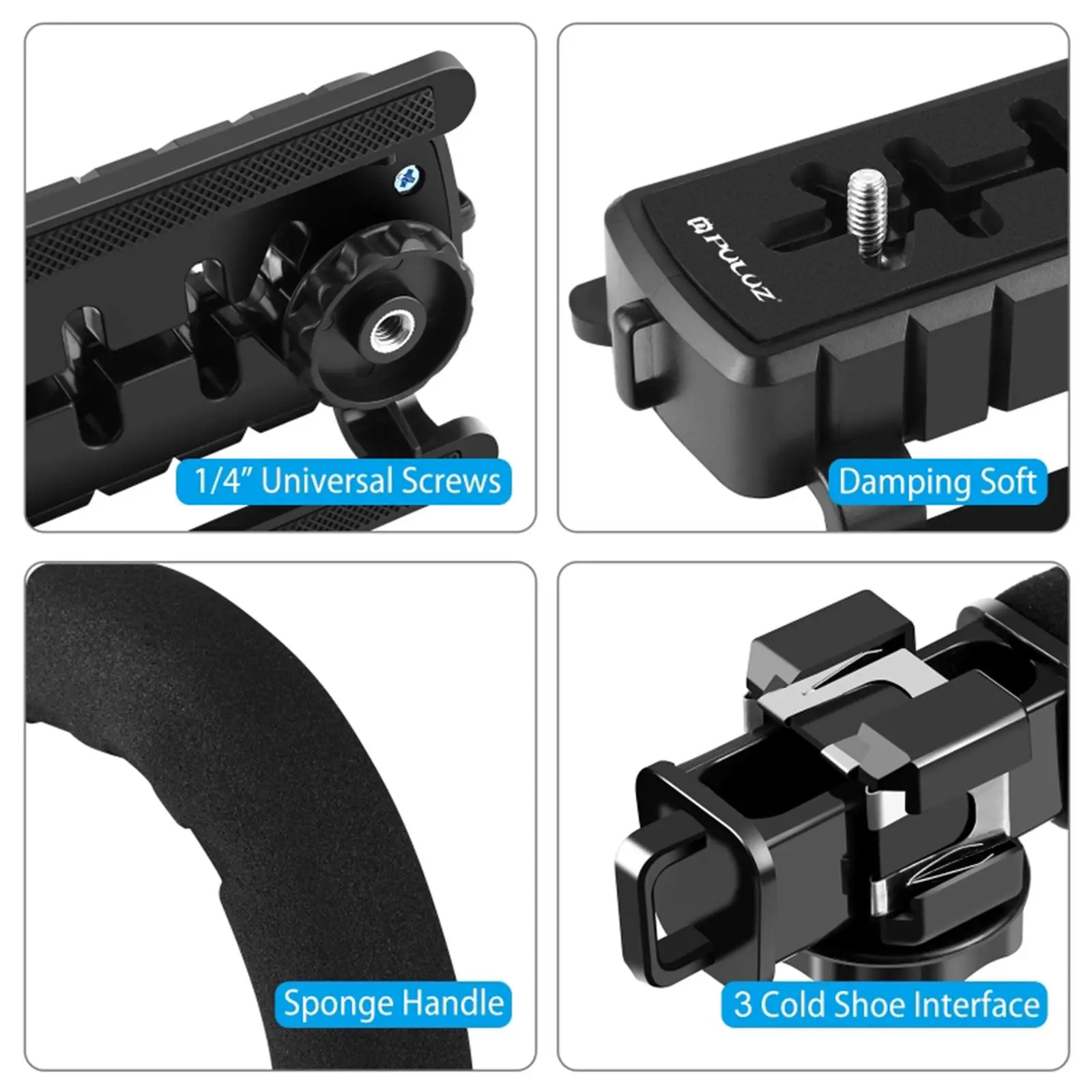 

C Shape DV Bracket Stabilizer LED light Kit Portable with Cold Shoe Tripod Head Photography for All Slr Cameras & DV