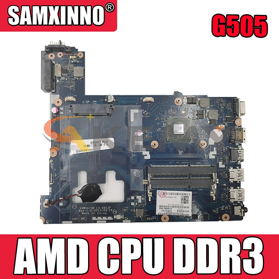 Материнская плата Akemy VAWGA/GB LA-9912P для ноутбука Lenovo G505, материнская плата AMD CPU DDR3 100%, протестированная работа
Материнская плата Akemy VAWGA/GB LA-9912P для ноутбука Lenovo G505, материнская плата AMD CPU DDR3 100%, протестированная работа