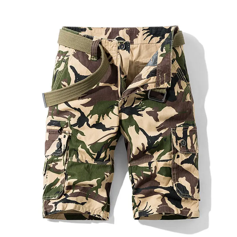 

2023 New Summer Men Cotton Cargo Camouflage Shorts Men Clothing Casual Bermuda Beach Jogger Shorts Male Hot Dropshipping T77