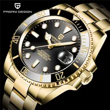 PAGANI Design Stainless Steel 100m Waterproof Watch Relogio Masculino Men Watch Luxury Automatic Mechanical Wrist Watch Men