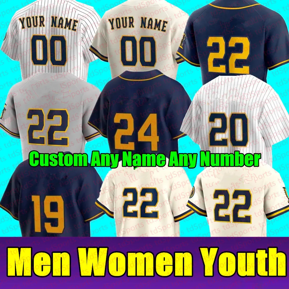 Top Quality 2022 New Custom Any Name Any Number Men Women Kids Baseball Jersey Christian Yelich Josh Hader Stitched T Shirt
Top Quality 2022 New Custom Any Name Any Number Men Women Kids Baseball Jersey Christian Yelich Josh Hader Stitched T Shirt