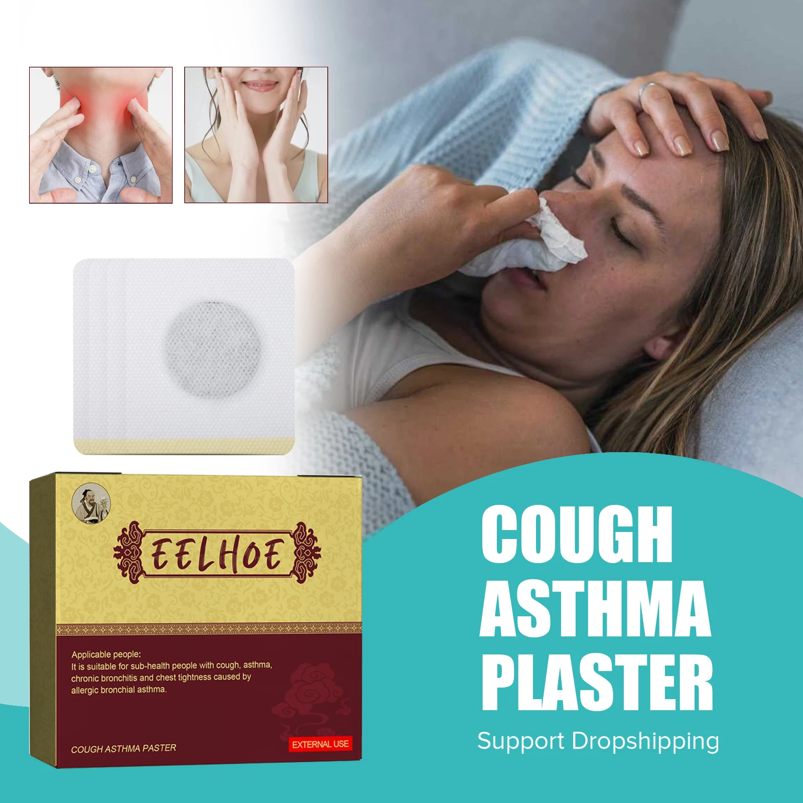 Cough Relief Patch Throat Dry Itchy Chronic Pharyngitis Sticker Asthma Runny Nose Acupoint Patch Body Health Care Herbal Plaster
Cough Relief Patch Throat Dry Itchy Chronic Pharyngitis Sticker Asthma Runny Nose Acupoint Patch Body Health Care Herbal Plaster