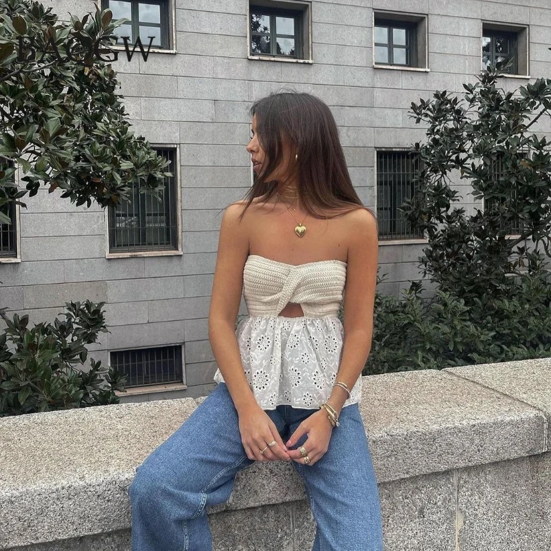 Sexy Strapless Summer Knit Y2K Crop Top Women Hollow Out Sleeveless Tank Tops Casual Stretchy Fashion Cami Backless Streetwear
Sexy Strapless Summer Knit Y2K Crop Top Women Hollow Out Sleeveless Tank Tops Casual Stretchy Fashion Cami Backless Streetwear
