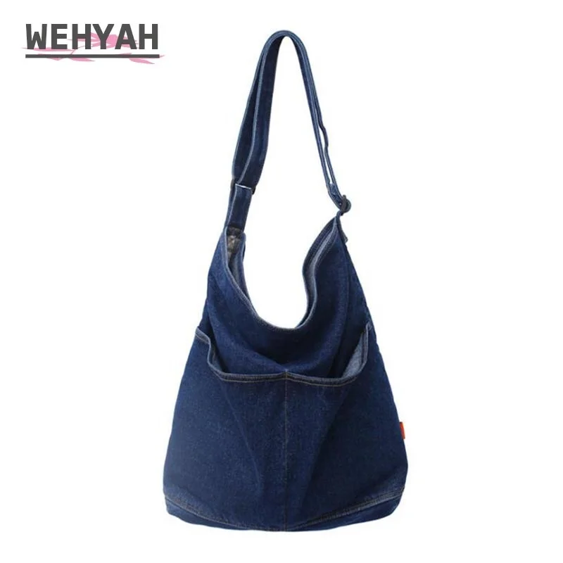 Wahyah – women's Denim strap bag, leisure style, schoolbag, zy172 solid denim bag 
Wahyah – women's Denim strap bag, leisure style, schoolbag, zy172 solid denim bag