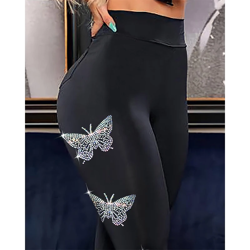 2022 Women Autumn Fashion Rhinestone Butterfly Pattern High Waist Skinny Pants Casual Leggings
2022 Women Autumn Fashion Rhinestone Butterfly Pattern High Waist Skinny Pants Casual Leggings