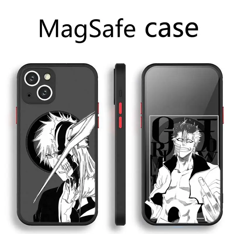 Прозрачный Магнитный чехол для телефона с рисунком аниме отбеливатель Ichigo Kurosaki Magsafe для iPhone 13 12 11 Pro Max Mini
Прозрачный Магнитный чехол для телефона с рисунком аниме отбеливатель Ichigo Kurosaki Magsafe для iPhone 13 12 11 Pro Max Mini
