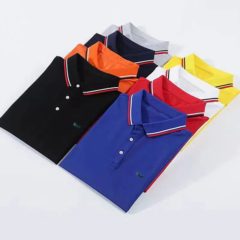

Spring Summer New-Design Mens Polo Shirt Mercerized Cotton Long Sleeve Polos Homme Casual Lapel T-shirt Loose Male Tops S-4XL