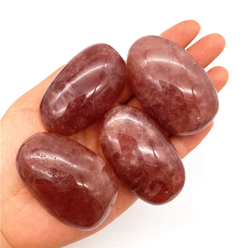 Beautiful 1PC Natural Red Strawberry Stone Palm Stone Gemstone Irregular Smooth Polished Pebble Healing Natural Quartz Crystals
Beautiful 1PC Natural Red Strawberry Stone Palm Stone Gemstone Irregular Smooth Polished Pebble Healing Natural Quartz Crystals
