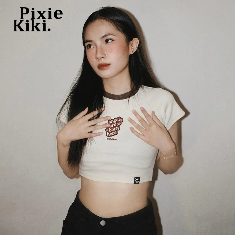 PixieKiki Baby Tee Y2k Streetwear Letter Printed Rounbd Neck Short Sleeve Crop Tops Fashion Casual Graphic T Shirts P94-BG18
PixieKiki Baby Tee Y2k Streetwear Letter Printed Rounbd Neck Short Sleeve Crop Tops Fashion Casual Graphic T Shirts P94-BG18