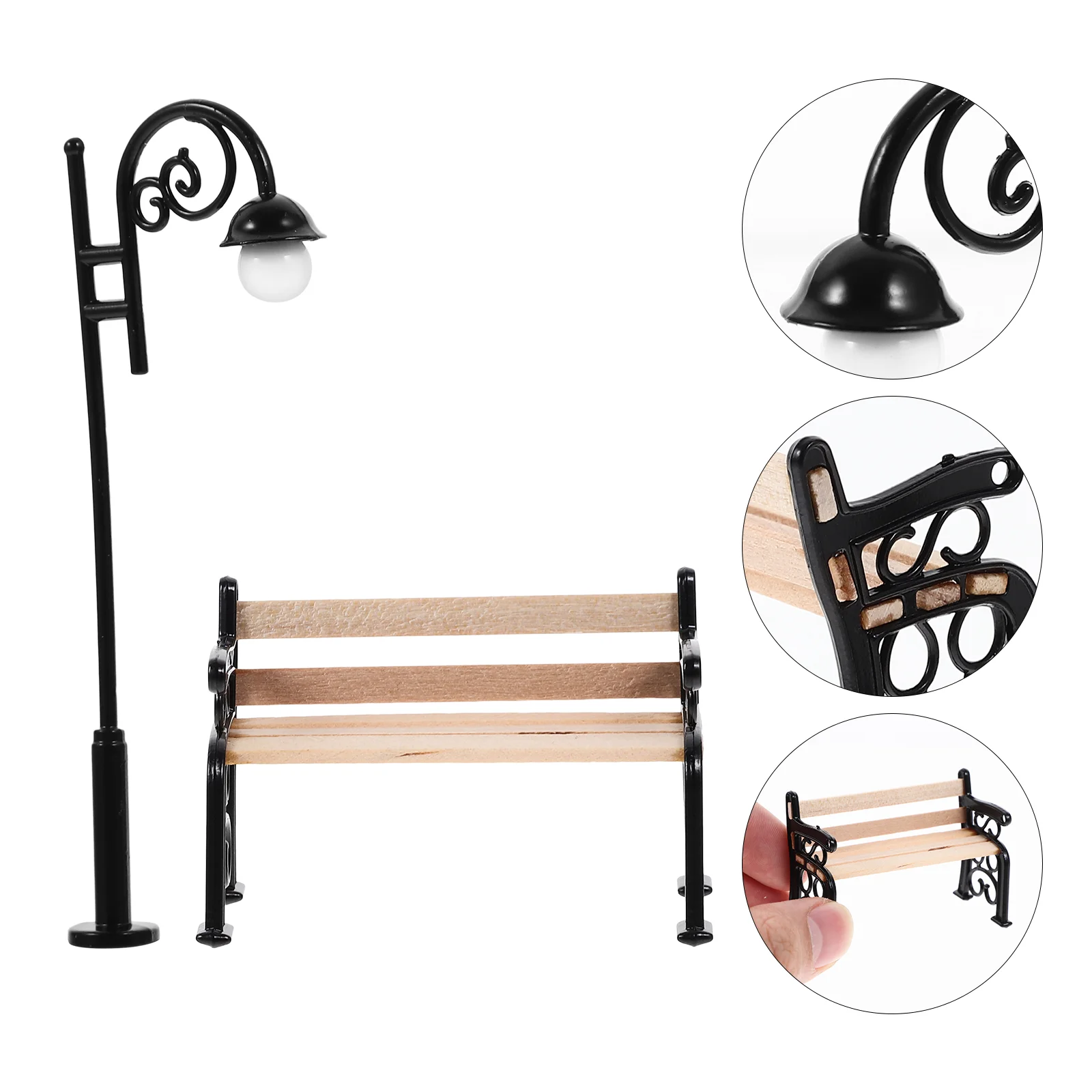 1 Set Mini Street Light Model Bench Miniature Pathway Lantern Post Lamp Micro Landscape Decor
1 Set Mini Street Light Model Bench Miniature Pathway Lantern Post Lamp Micro Landscape Decor