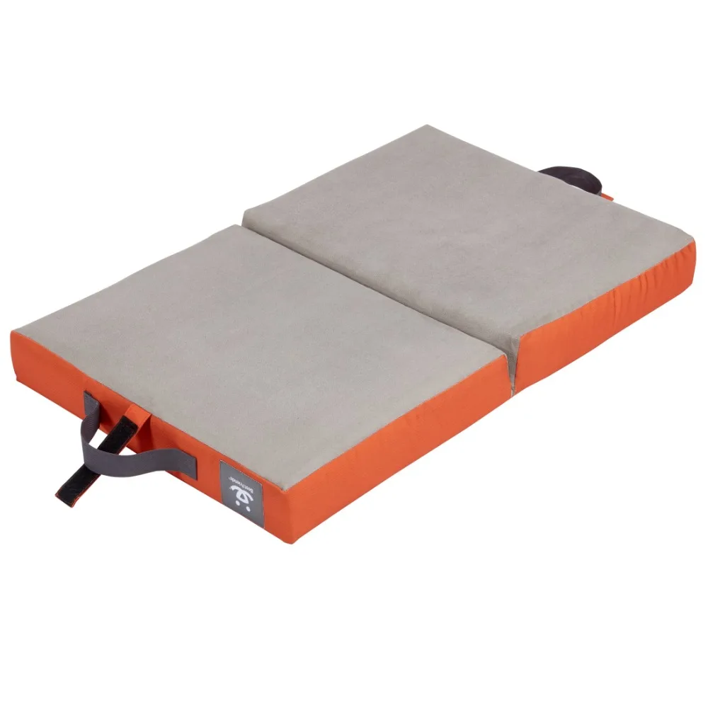 

Foldable Travel Dog Bed, Small / Medium - Gray and Orange Washable Cover with Microsuede Top