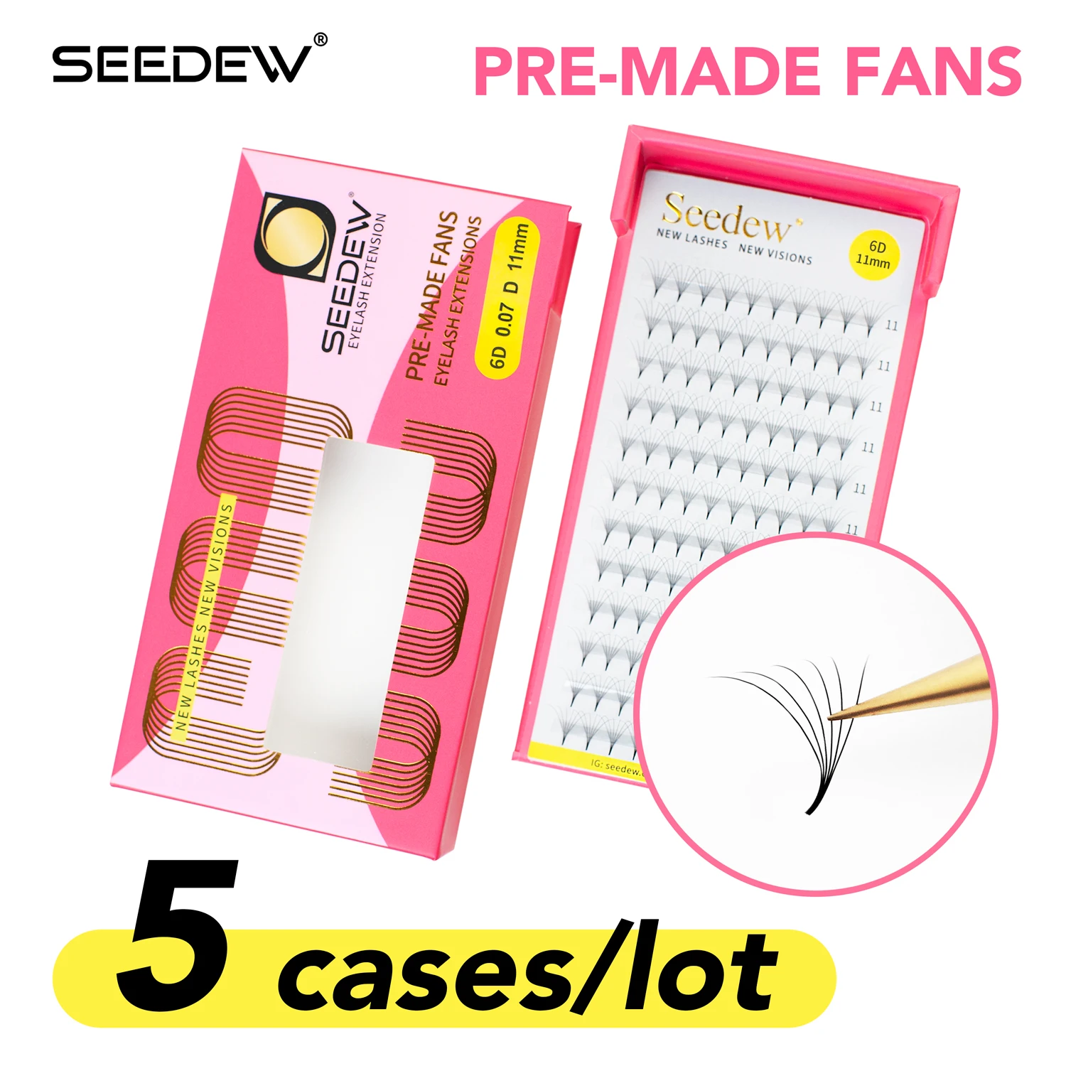 SEEDEW Pre-made Volume Fans 6D 10D nagaraku Individual Eyelash Extension Supplies 5cases/lot Faux Mink Makeup Soft and Natural
SEEDEW Pre-made Volume Fans 6D 10D nagaraku Individual Eyelash Extension Supplies 5cases/lot Faux Mink Makeup Soft and Natural