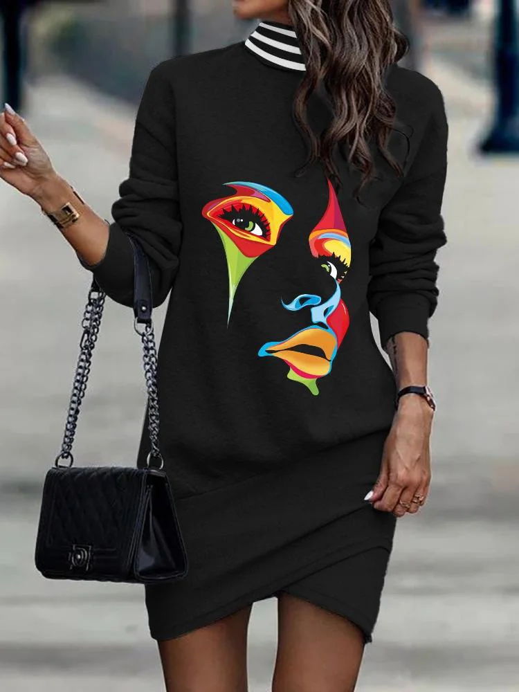 Autumn new 2022 temperament elegant office casual fashion long-sleeved high-neck print irregular dress
Autumn new 2022 temperament elegant office casual fashion long-sleeved high-neck print irregular dress