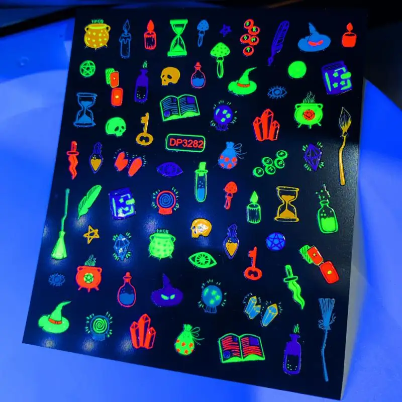 Наклейки для ногтей на Хэллоуин, 3D флуоресцентные наклейки для ногтей, наклейки для маленьких монстров, декоративные аксессуары для ногтевого дизайна
Наклейки для ногтей на Хэллоуин, 3D флуоресцентные наклейки для ногтей, наклейки для маленьких монстров, декоративные аксессуары для ногтевого дизайна