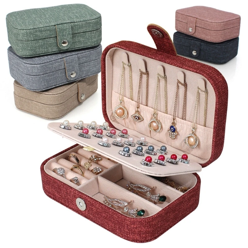 Leather Travel Jewelry 6-Color Small Portable Jewelry Box Durable Jewelry Storage Organizer for Women and Girls T8DE
Leather Travel Jewelry 6-Color Small Portable Jewelry Box Durable Jewelry Storage Organizer for Women and Girls T8DE