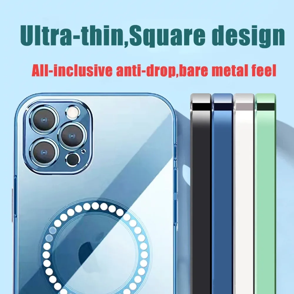 Luxury Silicone Plating Magnet Case for iPhone 13 12 11 Pro Max 12 13 Mini Wireless Charger Magsafing Electroplate Cover
Luxury Silicone Plating Magnet Case for iPhone 13 12 11 Pro Max 12 13 Mini Wireless Charger Magsafing Electroplate Cover