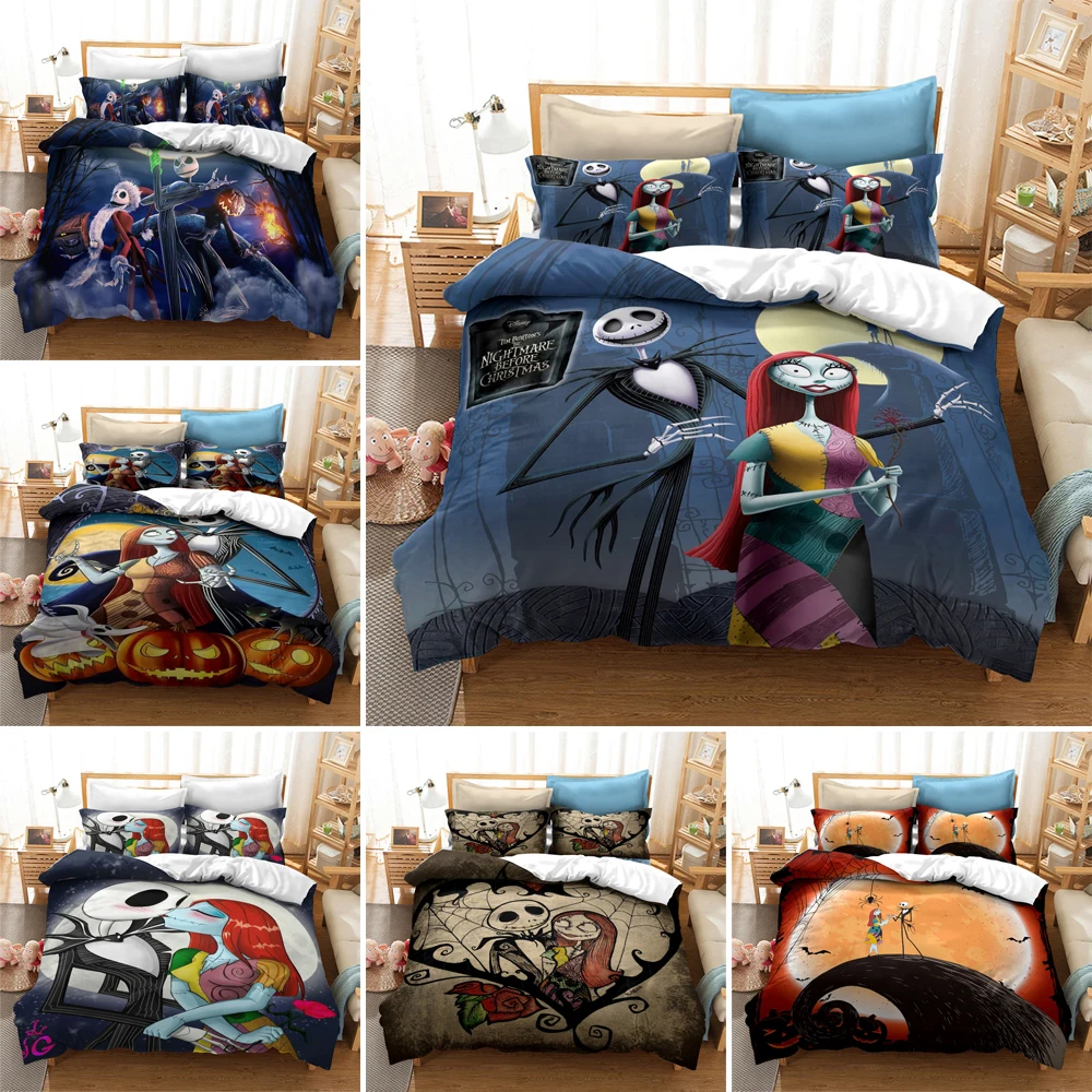 Cartoon Nightmare Before Christmas Bedding Set 2/3pcs Quilt Cover With Pillowcase Single Double Full Size For Boys Bedroom Gift
Cartoon Nightmare Before Christmas Bedding Set 2/3pcs Quilt Cover With Pillowcase Single Double Full Size For Boys Bedroom Gift