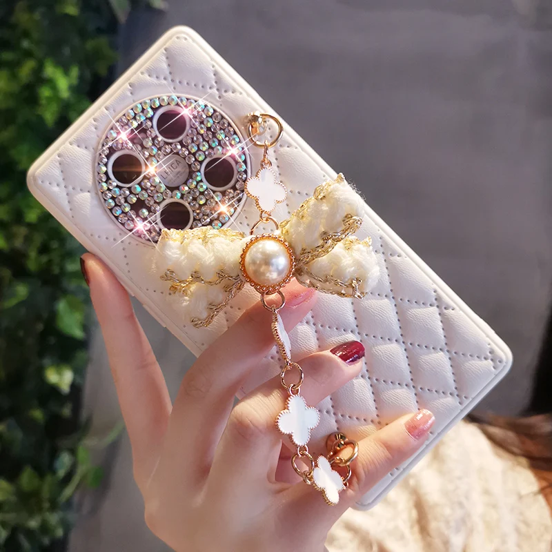 for Huawei P40 Pro Four Leaf Clover Bracelet Phone Cases Rhinestone Fragrance Phone Case for Huawei Mate 40 Pro Protector Cover
for Huawei P40 Pro Four Leaf Clover Bracelet Phone Cases Rhinestone Fragrance Phone Case for Huawei Mate 40 Pro Protector Cover