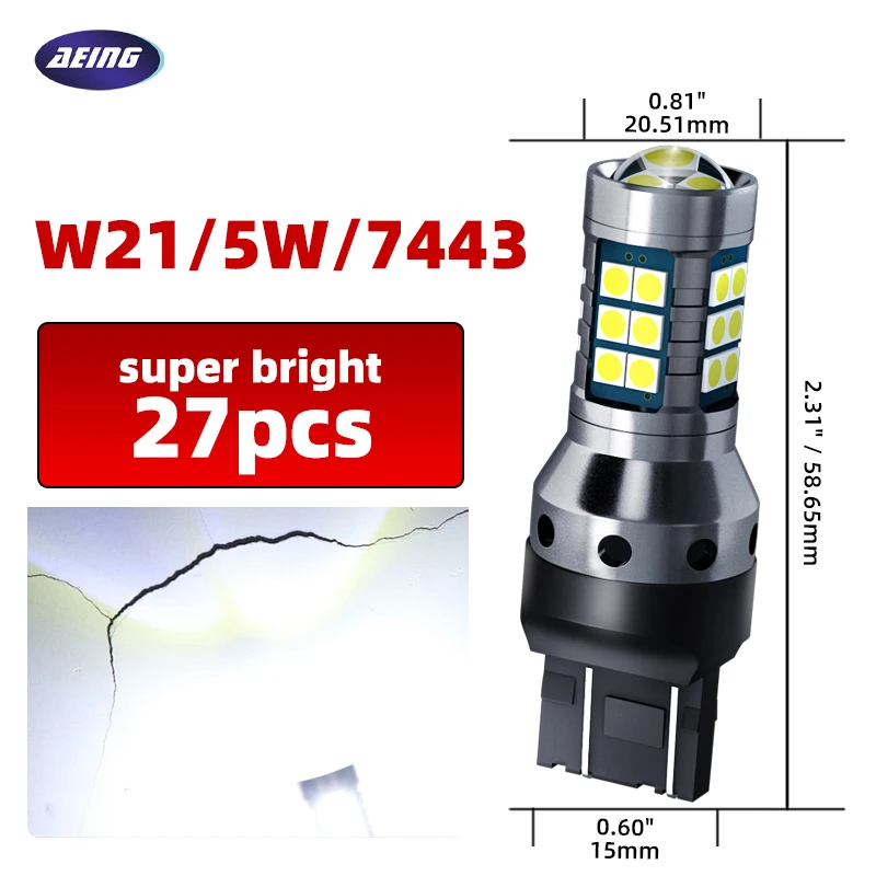 Светодиодные дневные ходовые огни W21/5 Вт, 2 шт., Blubs DRL Canbus без ошибок для Volkswagen VW Caddy MK4 Touareg 2 7P UP! Beetle 5C
Светодиодные дневные ходовые огни W21/5 Вт, 2 шт., Blubs DRL Canbus без ошибок для Volkswagen VW Caddy MK4 Touareg 2 7P UP! Beetle 5C