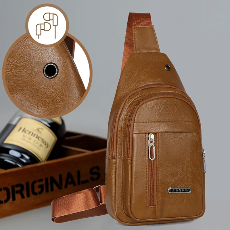 New Genuine Leather Chest Bag Men Travel Crossbody Bag Business Black Chest Pack Casual Sling Bag Male Shoulder Messenger Bag
New Genuine Leather Chest Bag Men Travel Crossbody Bag Business Black Chest Pack Casual Sling Bag Male Shoulder Messenger Bag
