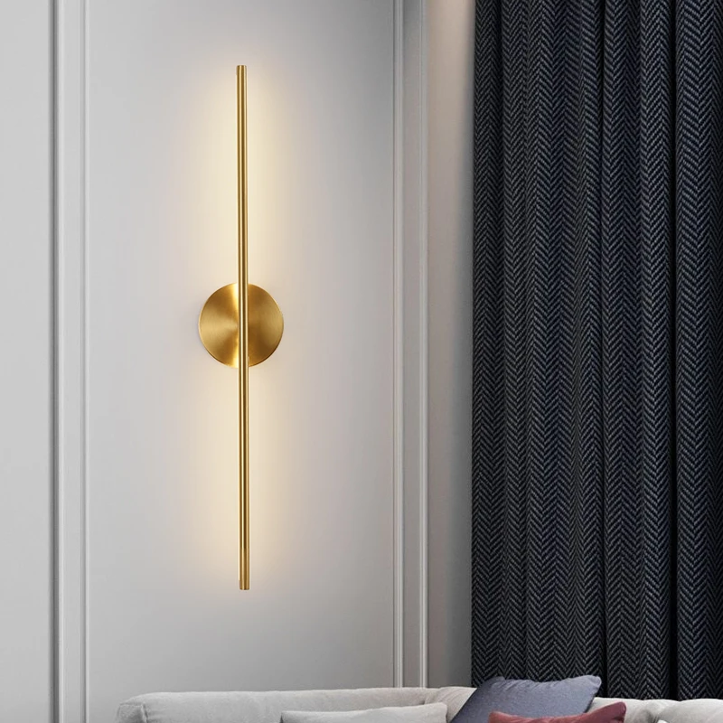 Modern Simple Linear Tubular Led All Copper Living Room Background Wall Light Led Bedside Foyer Hallway Golden Led Wall Light
Modern Simple Linear Tubular Led All Copper Living Room Background Wall Light Led Bedside Foyer Hallway Golden Led Wall Light