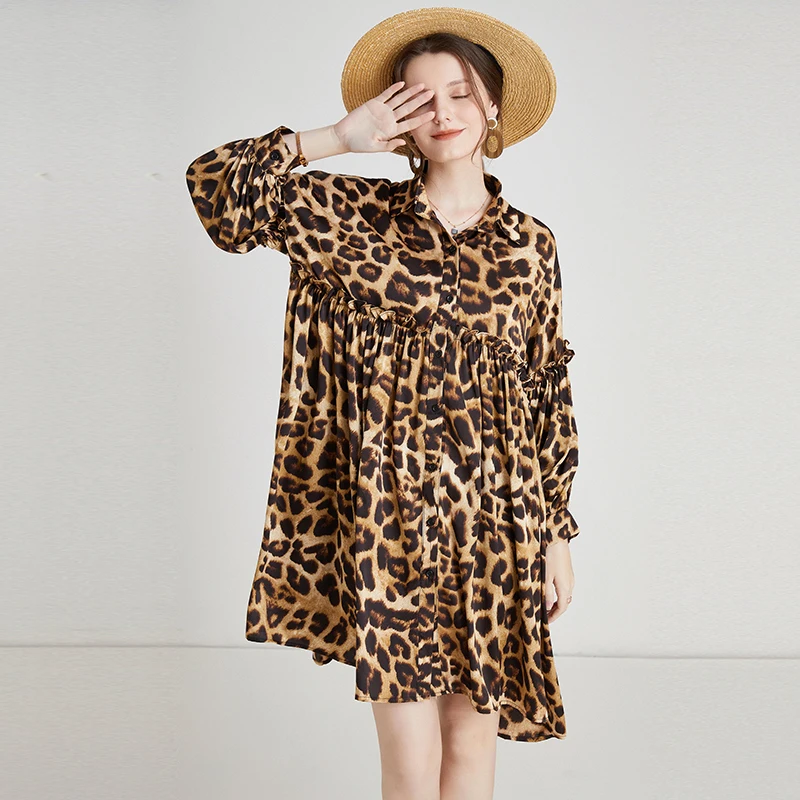 Large Women's Temperament Aging Dress Spring And Summer 2022 New Fat Sister Fashion Leopard Skirt Trend
Large Women's Temperament Aging Dress Spring And Summer 2022 New Fat Sister Fashion Leopard Skirt Trend
