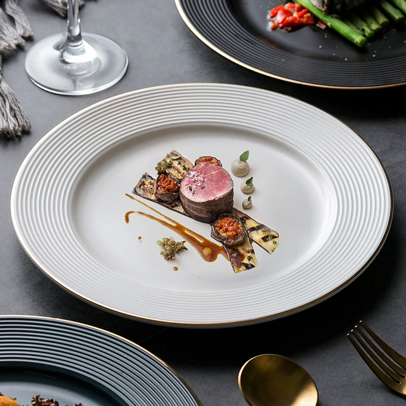 Nordic Western Restaurant Plate Hotel Simple Brushed Dessert Steak Pasta Cake Plate Dish French Main Meal Plate
Nordic Western Restaurant Plate Hotel Simple Brushed Dessert Steak Pasta Cake Plate Dish French Main Meal Plate