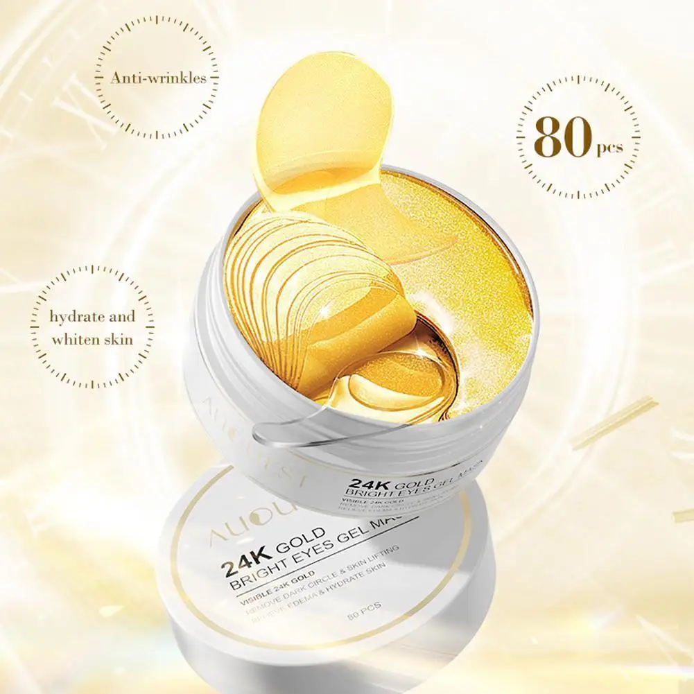 24K Gold Eye Mask Puffiness & Dark Circles Treatments Reduce Wrinkles Anti-Aging Moisturizing Whitening Eye Patches 80PC
24K Gold Eye Mask Puffiness & Dark Circles Treatments Reduce Wrinkles Anti-Aging Moisturizing Whitening Eye Patches 80PC
