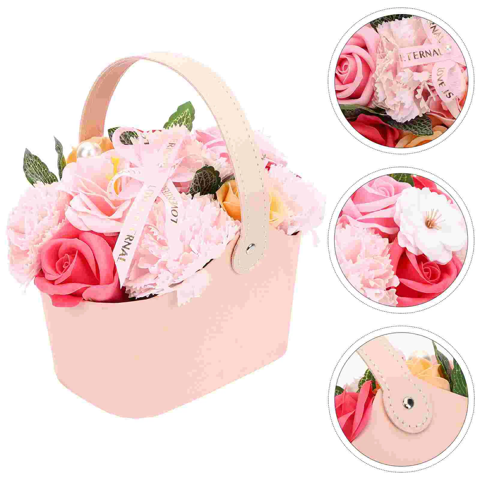 Valentine's Day Birthday Wedding Anniversary Gift Petals Floral Scented Flower Artificial Flowers In Basket
Valentine's Day Birthday Wedding Anniversary Gift Petals Floral Scented Flower Artificial Flowers In Basket