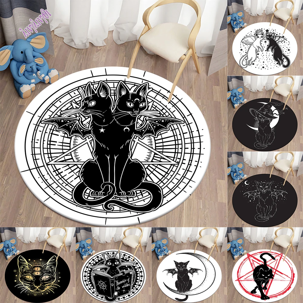 Круглый ковер в виде черной кошки для гостиной, коврики, Детский ковер, коврик для ванной в спальню, детский домашний декоративный Противоск...
Круглый ковер в виде черной кошки для гостиной, коврики, Детский ковер, коврик для ванной в спальню, детский домашний декоративный Противоск...