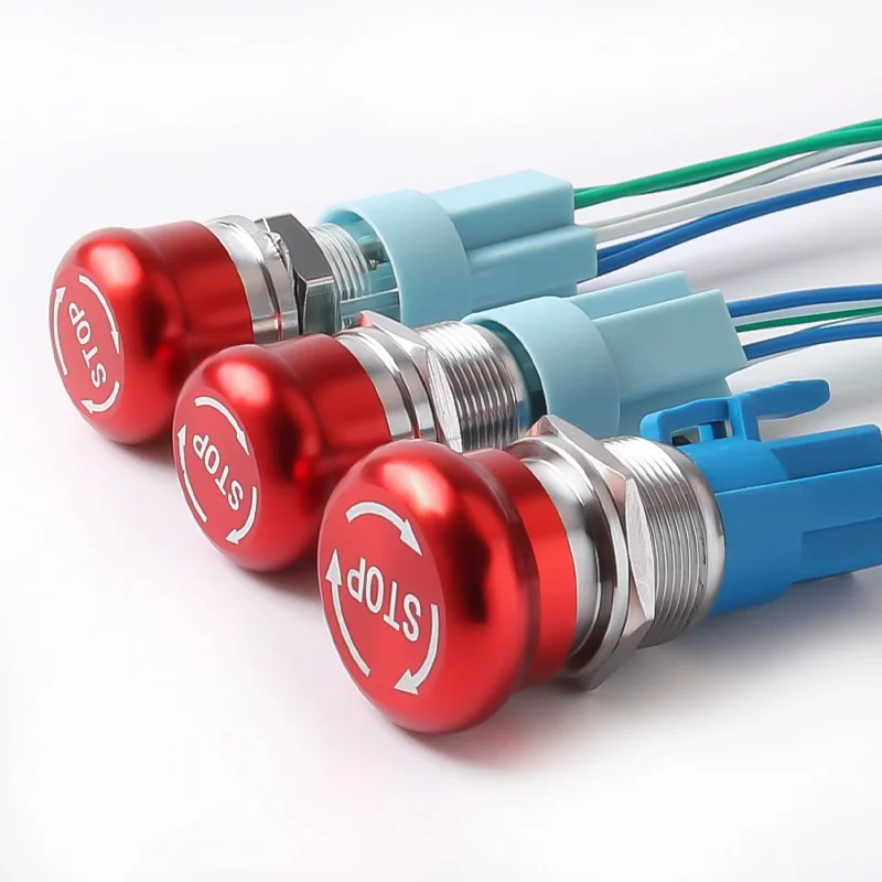 16 мм 19 мм 22 мм 1NO1NC 3Pin 6Pin Грибовидная головка с поворотным сбросом из нержавеющей стали 304 металлическая стандартная 
16 мм 19 мм 22 мм 1NO1NC 3Pin 6Pin Грибовидная головка с поворотным сбросом из нержавеющей стали 304 металлическая стандартная