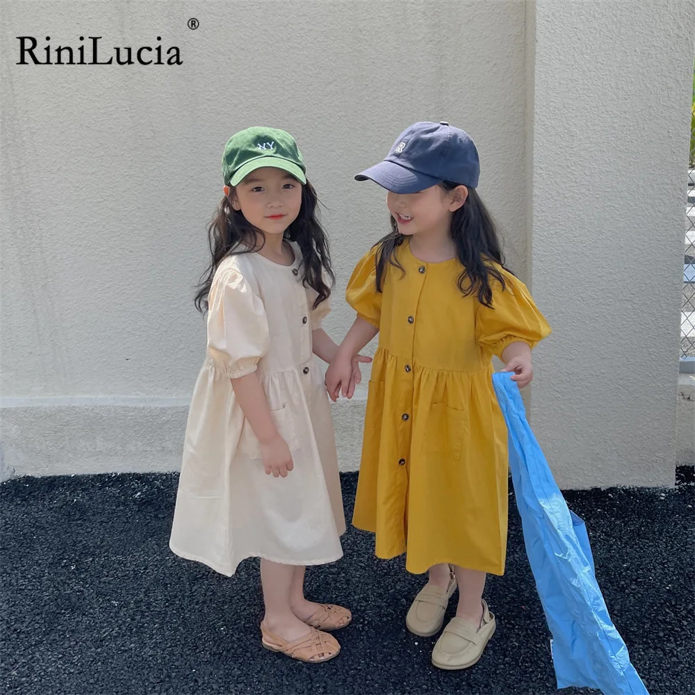 RiniLucia Autumn Spring Children's Clothes O Neck Puff Sleeve Loose Buttons Baby Girls Dress Fashion Princess Casual Kids Dress
RiniLucia Autumn Spring Children's Clothes O Neck Puff Sleeve Loose Buttons Baby Girls Dress Fashion Princess Casual Kids Dress