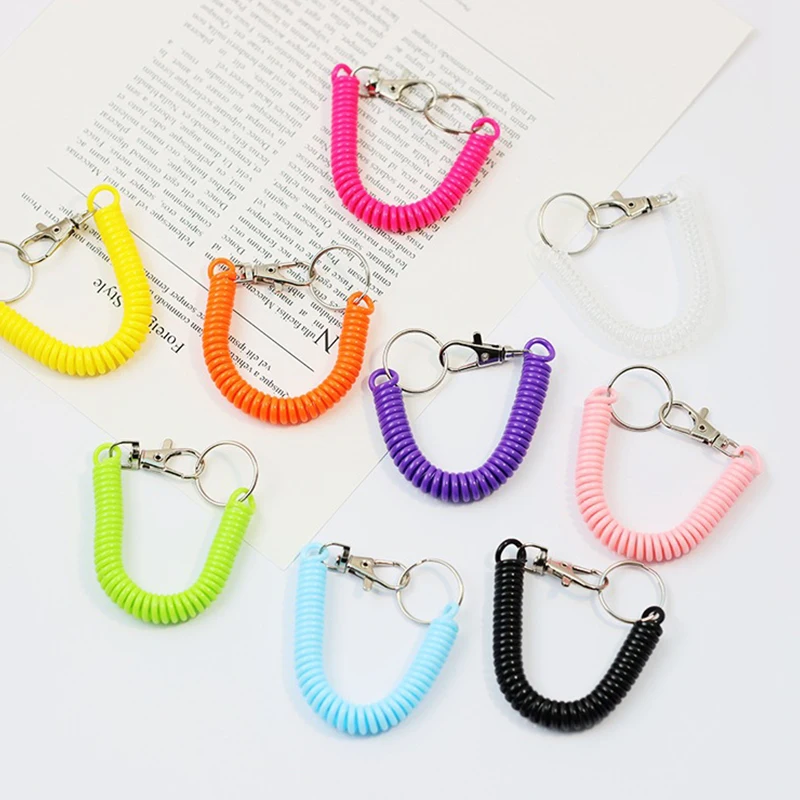 Spiral Elastic Spring Rope Keychain Spring Stretchy Coil Keyring For Outdoor Anti-lost Phone Spring Key Cord Clasp Hook
Spiral Elastic Spring Rope Keychain Spring Stretchy Coil Keyring For Outdoor Anti-lost Phone Spring Key Cord Clasp Hook