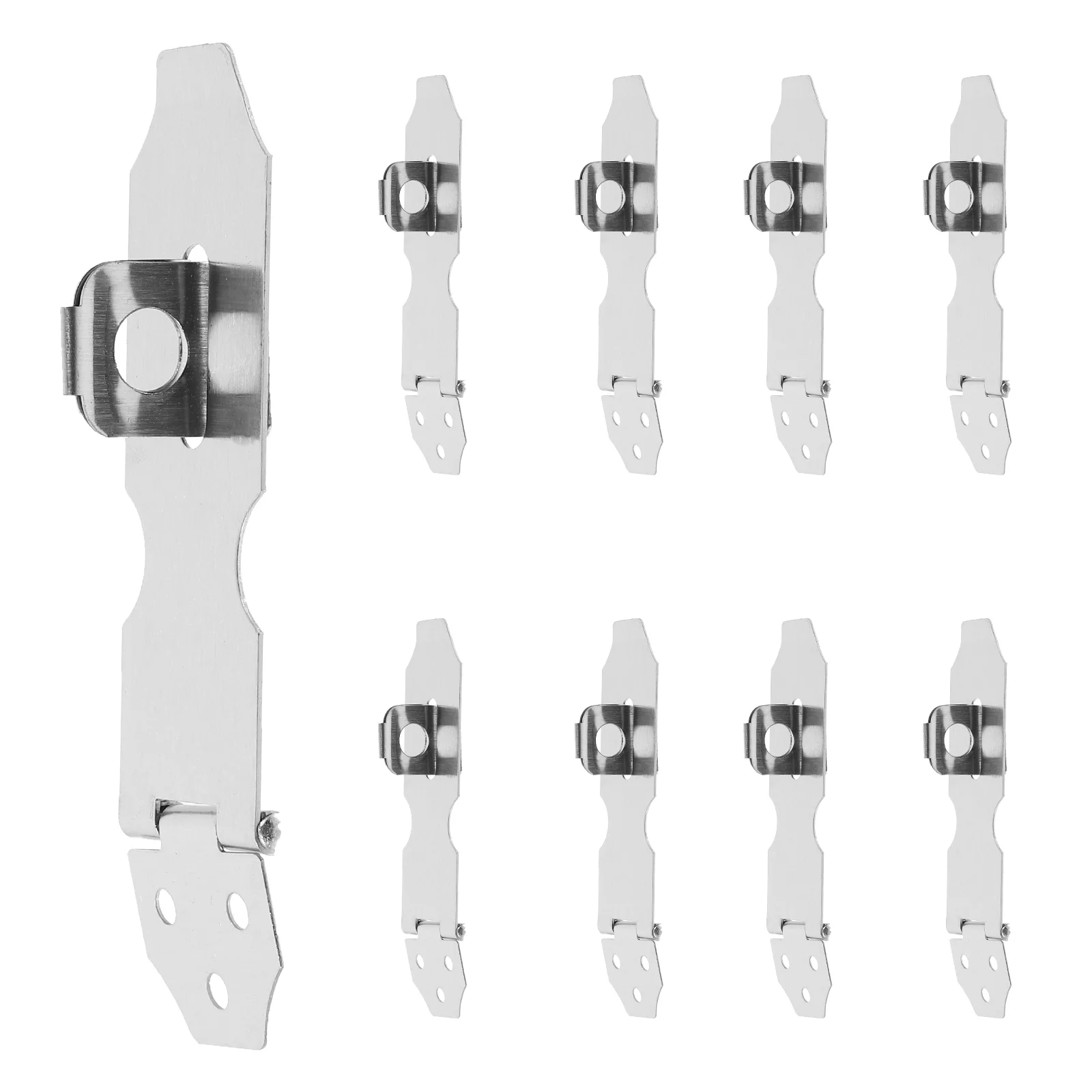 8 Pcs Locks Doors Stainless Steel Barn Latches Hasp Drawer Fixed Safety Shed Hardware
8 Pcs Locks Doors Stainless Steel Barn Latches Hasp Drawer Fixed Safety Shed Hardware