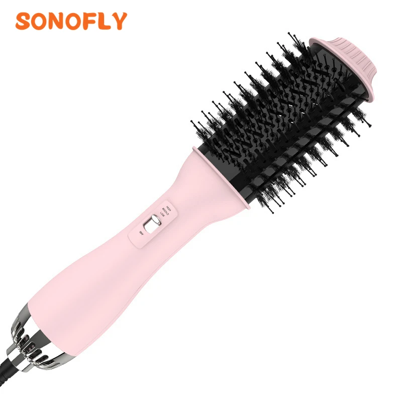 

SONOFLY Multifunction Hot Air Brush Electric Hair Straightener Curler Comb Strong Wind Blow Dry Hair Volumizer Air Styler JF-412