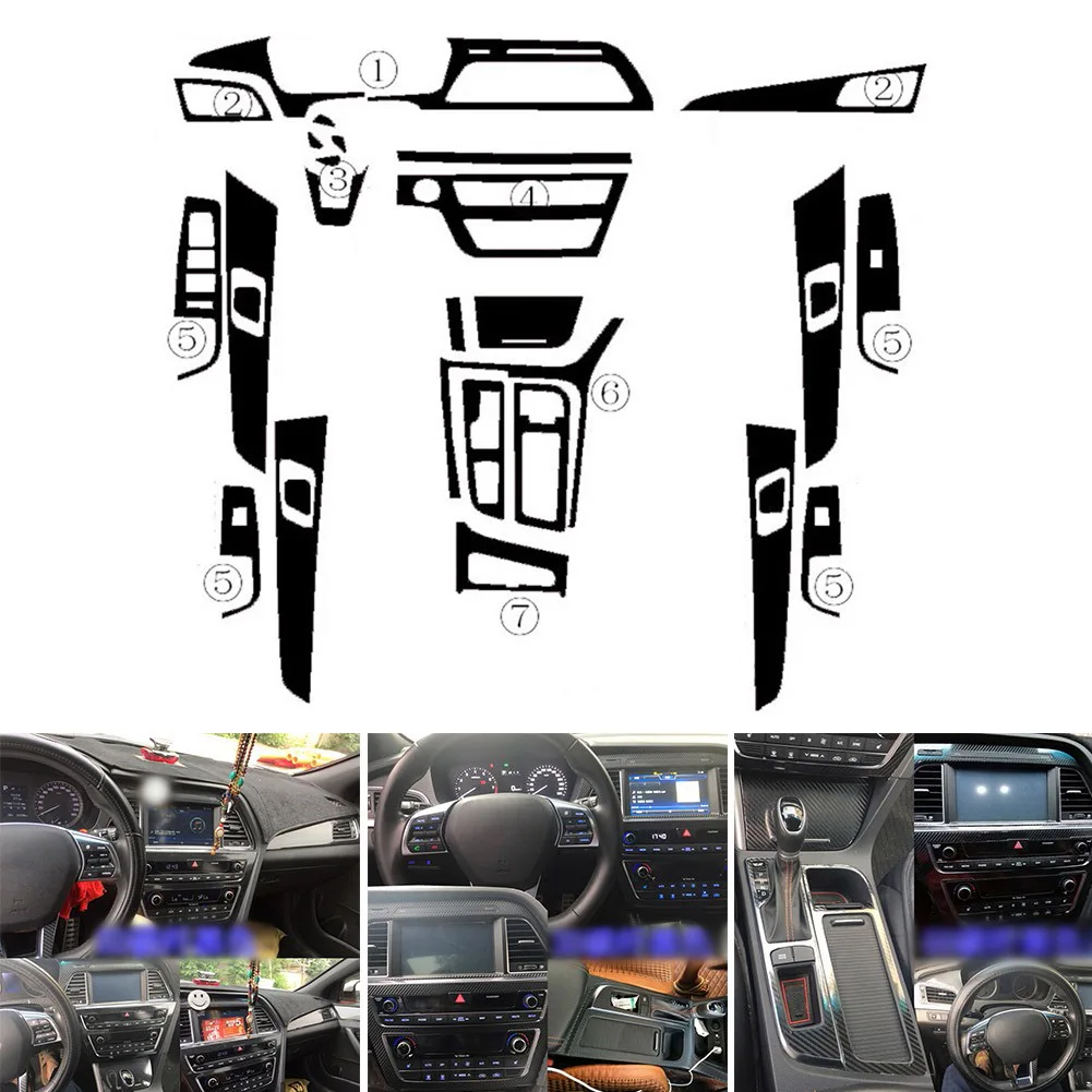 For Hyundai Sonata 9 2015-2017 Stickers Decals 3D Carbon Fiber Black Car Center Console Cover Molding Style Vinyl
For Hyundai Sonata 9 2015-2017 Stickers Decals 3D Carbon Fiber Black Car Center Console Cover Molding Style Vinyl