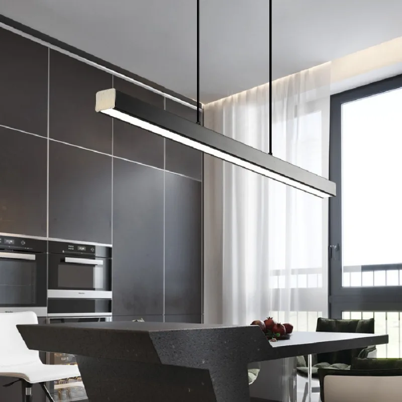 Chandeliers Lights LED pendant lamp Nordic modern minimalist black long chandelier restaurant coffee shop bar office decorative
Chandeliers Lights LED pendant lamp Nordic modern minimalist black long chandelier restaurant coffee shop bar office decorative