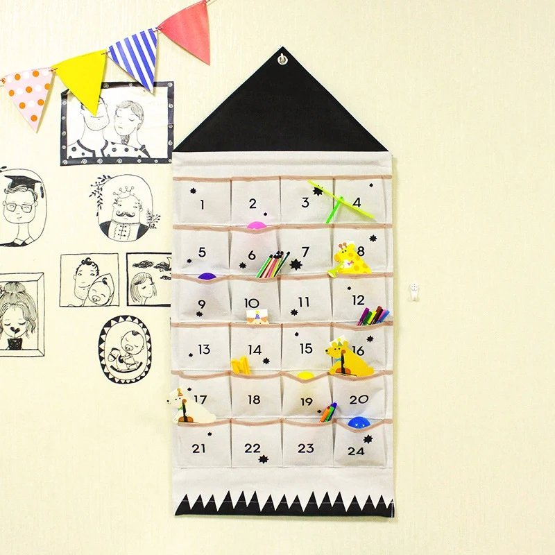 Hanging Storage Bags,Advent-Calendar,Fabric Advent-Calendar With 24 Pockets,For Children Storage Chocolate And Sweets Durable 
Hanging Storage Bags,Advent-Calendar,Fabric Advent-Calendar With 24 Pockets,For Children Storage Chocolate And Sweets Durable