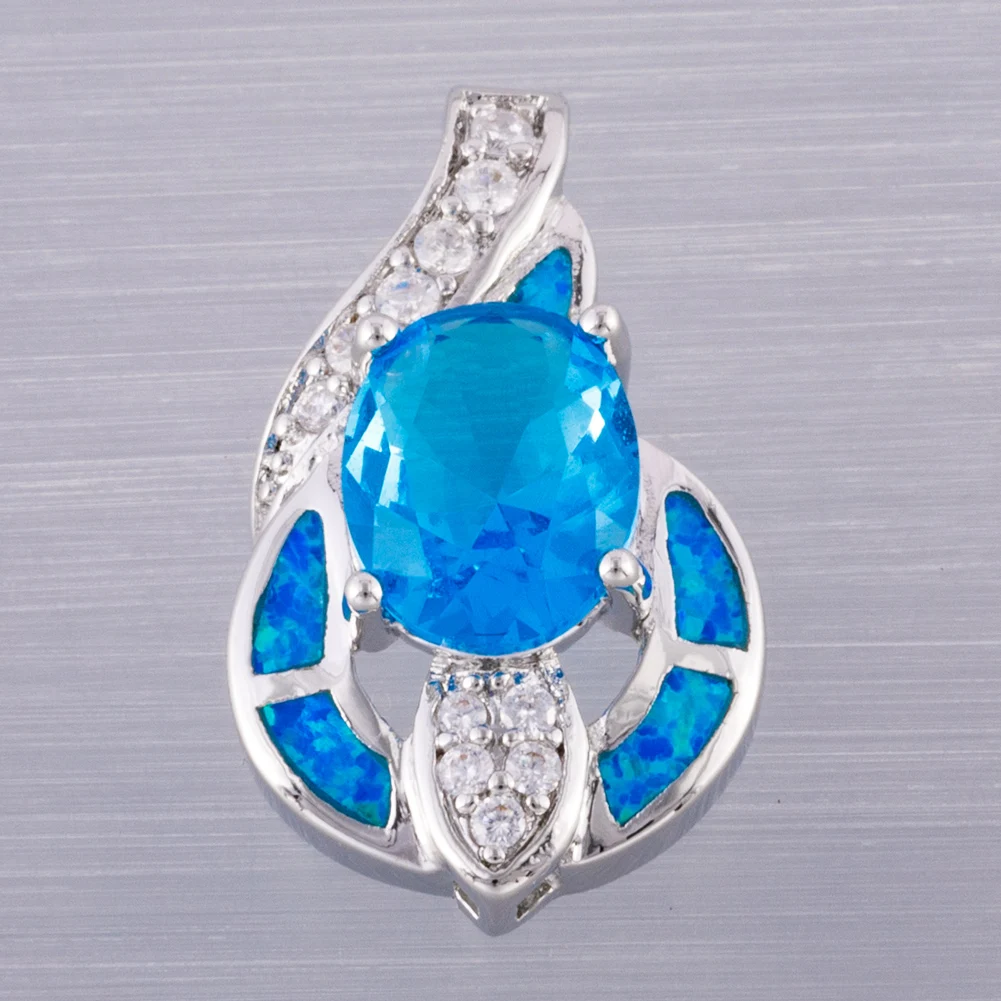 KONGMOON 8x10mm Oval Blue Topaz Ocean Blue Fire Opal Silver Plated Jewelry for Women Pendant for Necklace
KONGMOON 8x10mm Oval Blue Topaz Ocean Blue Fire Opal Silver Plated Jewelry for Women Pendant for Necklace