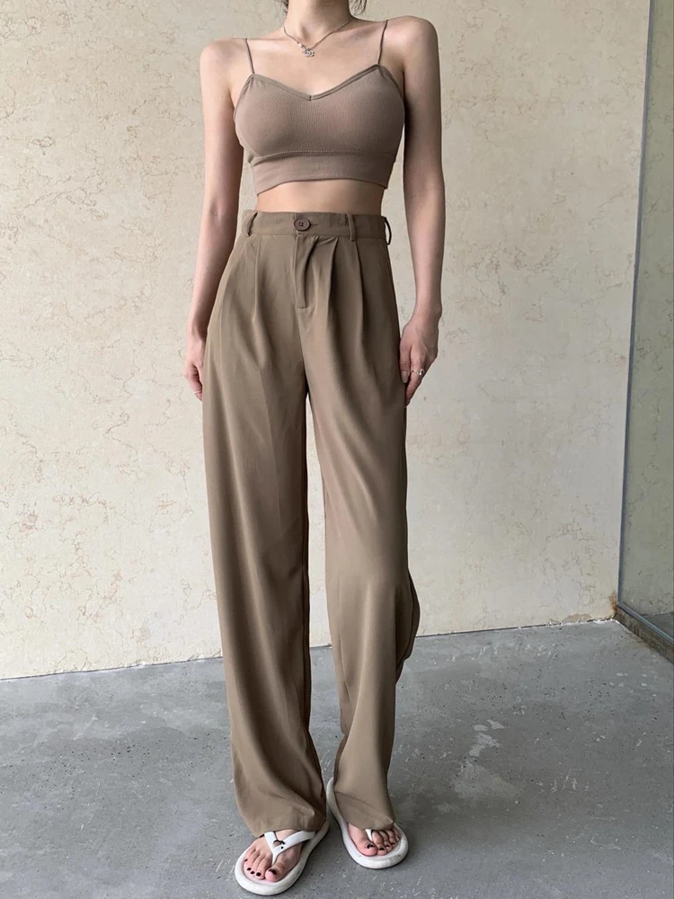 Summer Women Fashion Pants Sets Sexy Sling Top & Wide Leg Pants Two Piece Set Leisure Female Casual High Street Set
Summer Women Fashion Pants Sets Sexy Sling Top & Wide Leg Pants Two Piece Set Leisure Female Casual High Street Set