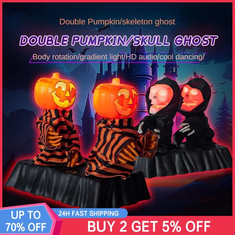 Sound Toys Finely Crafted Pumpkin Halloween Electric Toys Gimmicks And Pranks Bar Decoration Props Beautiful And Dazzling Skull
Sound Toys Finely Crafted Pumpkin Halloween Electric Toys Gimmicks And Pranks Bar Decoration Props Beautiful And Dazzling Skull