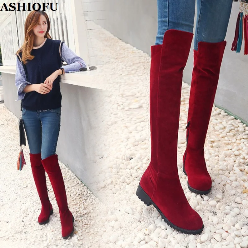 ASHIOFU New Handmadde Women's Blocked Heels Knee-high Boots 3Colors Night-club Party Long Booties Evening Fashion Winter Shoes
ASHIOFU New Handmadde Women's Blocked Heels Knee-high Boots 3Colors Night-club Party Long Booties Evening Fashion Winter Shoes