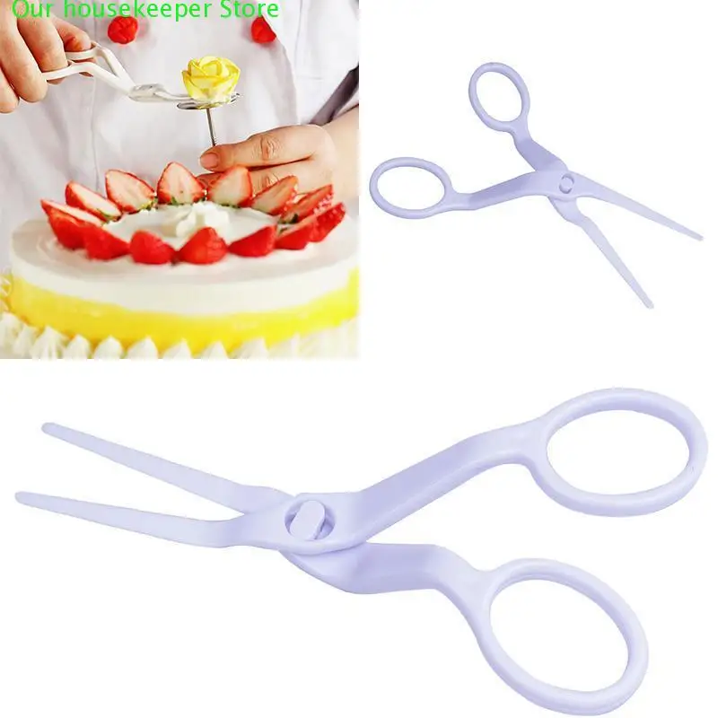 

New Design Plastic Scissor Fondant Decor Flower Lifter Cake Edge Decorating Cake Tool