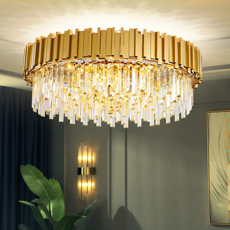 Modern golden luxury crystal LED round ceiling lamp living room bedroom hotel lobby restaurant hall studio Home decor Lights
Modern golden luxury crystal LED round ceiling lamp living room bedroom hotel lobby restaurant hall studio Home decor Lights