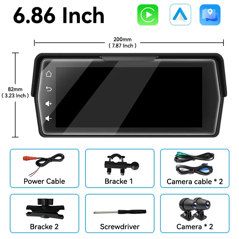 AHOUDY 6,86 ''Универсальный мотоциклетный навигационный Carplay Android Auto портативный экран IP67 водонепроницаемый экран
AHOUDY 6,86 ''Универсальный мотоциклетный навигационный Carplay Android Auto портативный экран IP67 водонепроницаемый экран