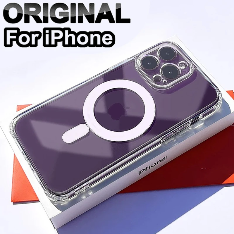 Оригинальный чехол для беспроводной зарядки Magsafe для iPhone 14 Plus 11 12 13 Pro Max Mini XR X XS SE, магнитный противоударный прозрачный чехол
Оригинальный чехол для беспроводной зарядки Magsafe для iPhone 14 Plus 11 12 13 Pro Max Mini XR X XS SE, магнитный противоударный прозрачный чехол
