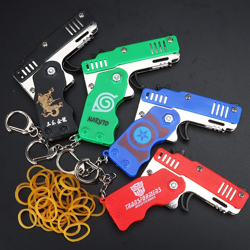 1PCS Metal Toy Gun Mini Folding Rubber Band Toy Outdoor Sports Keychain Toy 6 Bursts Rubber Toy Pistol For Boyfriend Gifts
1PCS Metal Toy Gun Mini Folding Rubber Band Toy Outdoor Sports Keychain Toy 6 Bursts Rubber Toy Pistol For Boyfriend Gifts