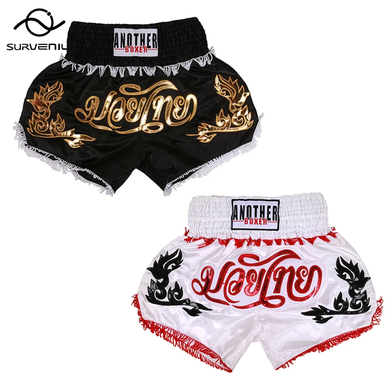 Muay Thai Shorts Mens Womens Fashion Thai Boxing Shorts Embroidery Patch Kids MMA Pants Fitness Fight Kickboxing Training Wear
Muay Thai Shorts Mens Womens Fashion Thai Boxing Shorts Embroidery Patch Kids MMA Pants Fitness Fight Kickboxing Training Wear